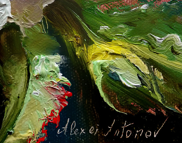 "Aventure en forêt" 40x40 Edition Limitée Agrémentée sur Toile