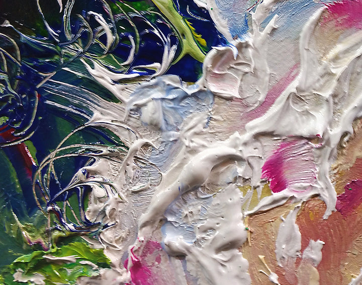 "Aventure en forêt" 40x40 Edition Limitée Agrémentée sur Toile