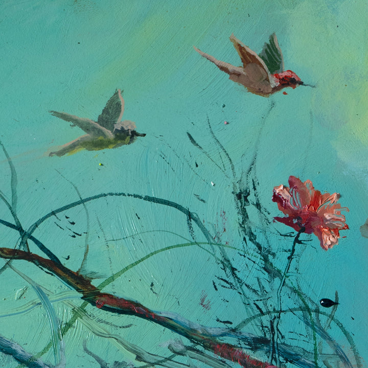"Evolution's Mistake" Oil painting on Panel, 16x16 Inches