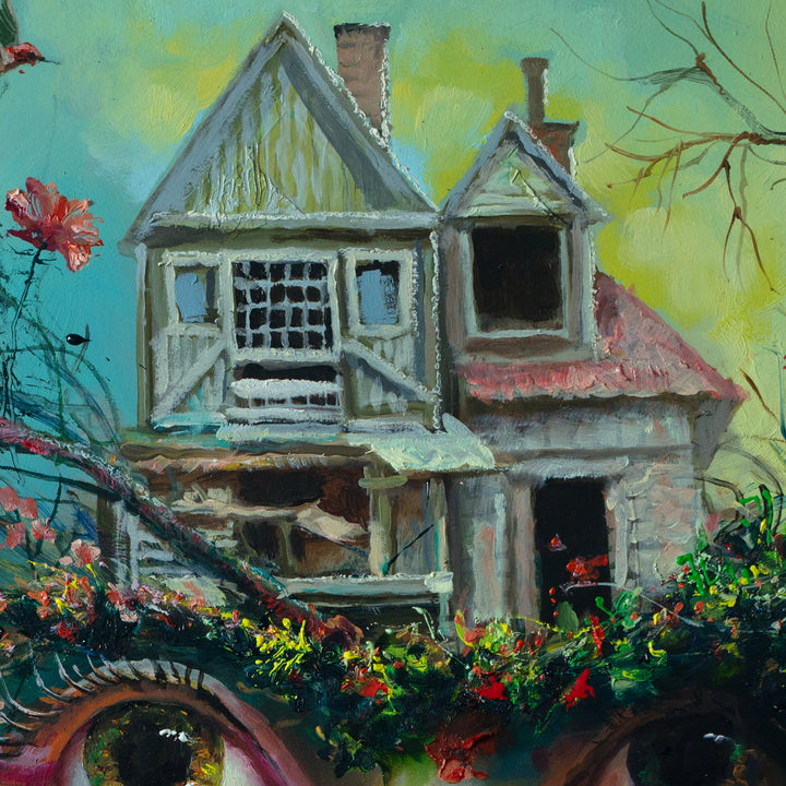 "Evolution's Mistake" Oil painting on Panel, 16x16 Inches