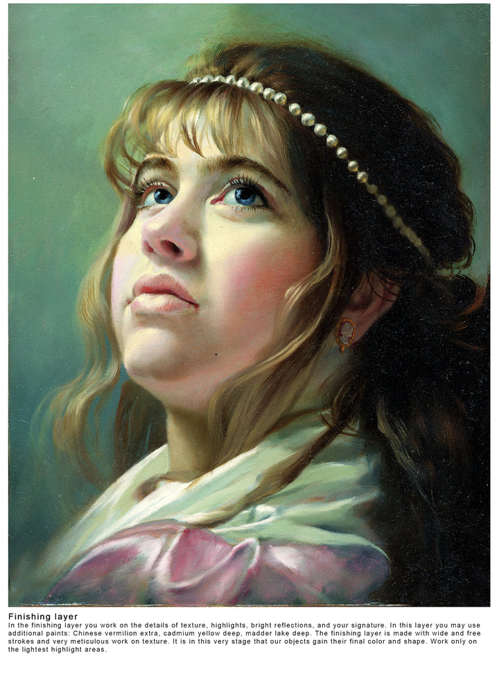 "Step by Step Portrait Exercise Template" 24x30 on Canvas
