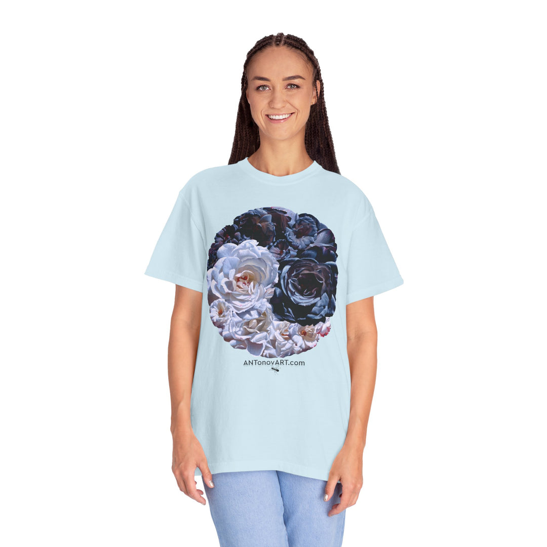 UnisexT-shirt with a reproduction of the painting "Ying and yang" by artist A. Antonov