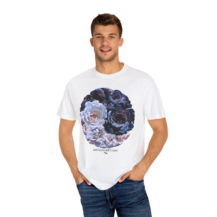 UnisexT-shirt with a reproduction of the painting "Ying and yang" by artist A. Antonov