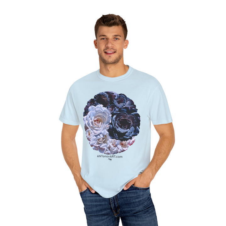 UnisexT-shirt with a reproduction of the painting "Ying and yang" by artist A. Antonov