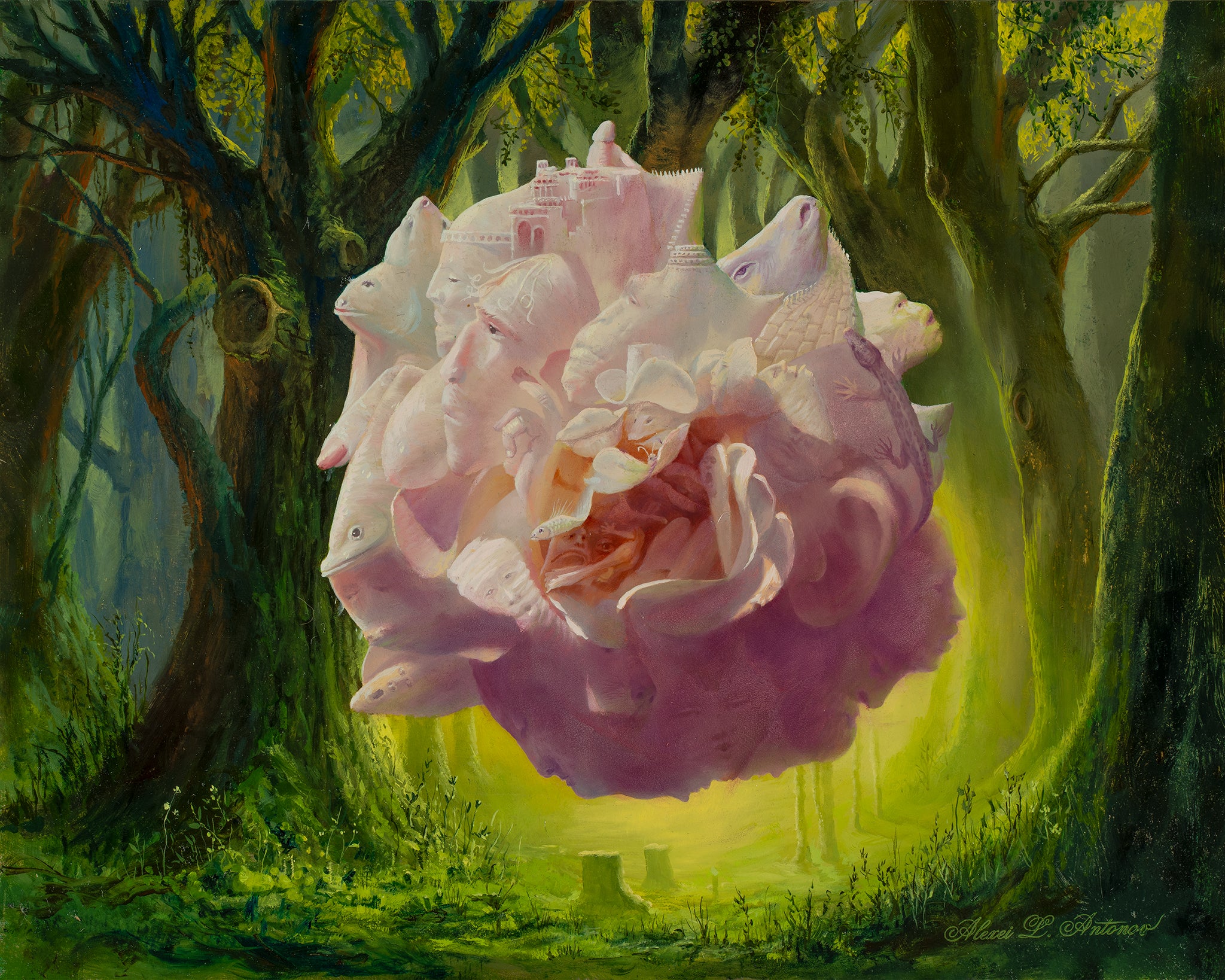 Darwins_Dream-real-24x30-Darwin, man has not yet been created