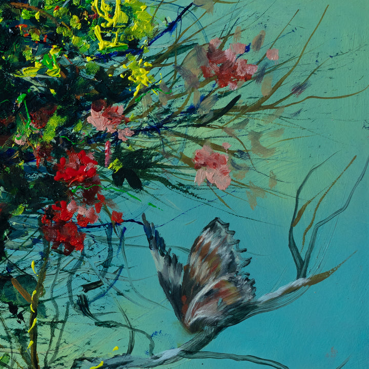 "Evolution's Mistake" Oil painting on Panel, 16x16 Inches