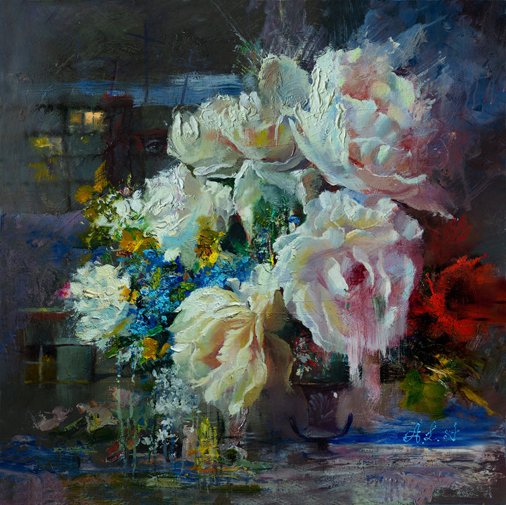 "Night Impressions" 24х24 Inches, Oil on Panel.