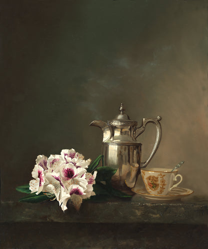 "Аrtist's Morning Coffee" Print on Canvas 20x24 inches, Signed and Numbered Limited Edition Giclee