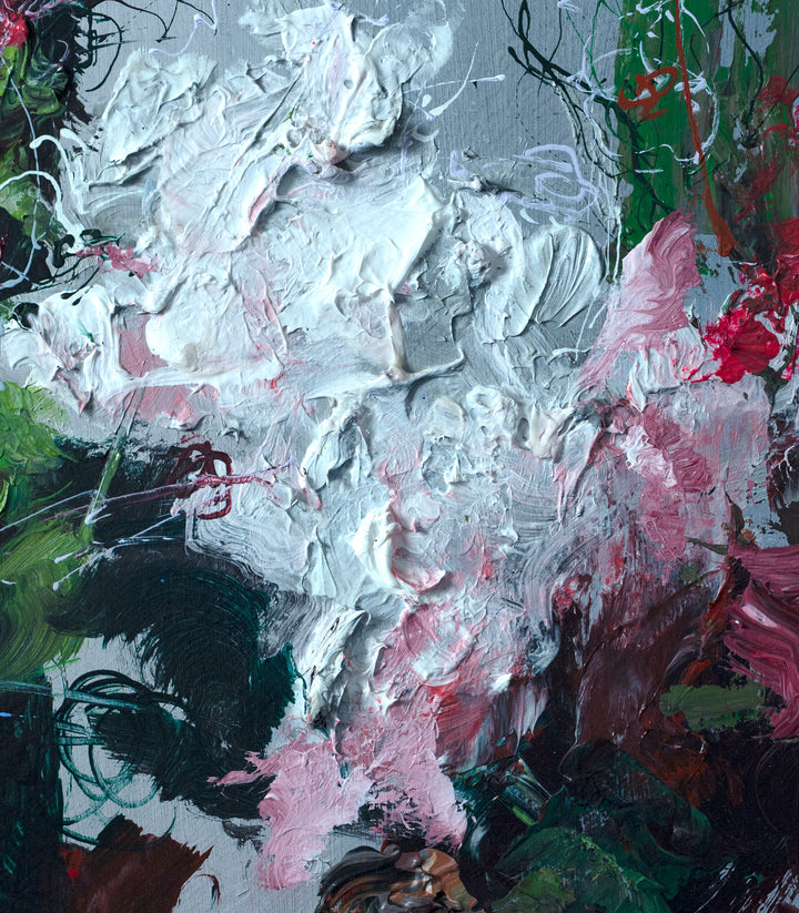 "Flowery Prose"  oil on panel,  24x24