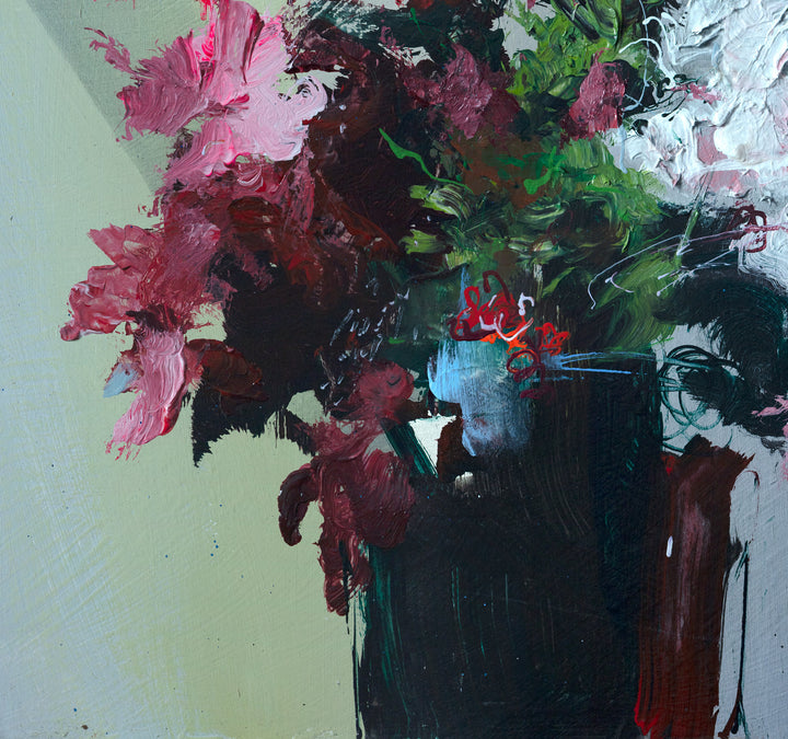 "Flowery Prose"  oil on panel,  24x24