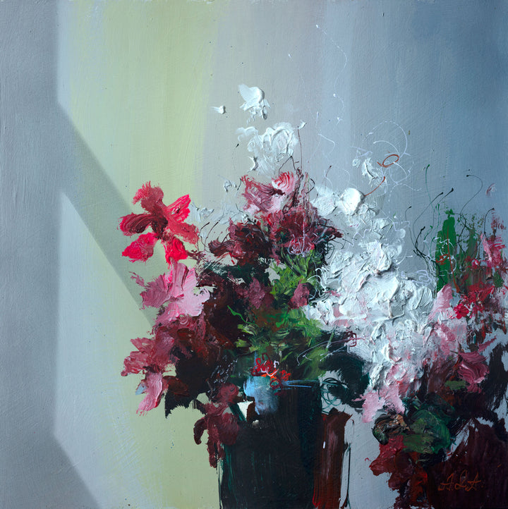 "Flowery Prose"  oil on panel,  24x24